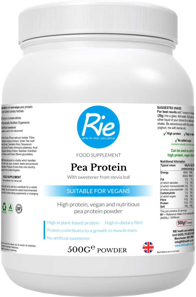Pea Protein RIE health and wellbeing